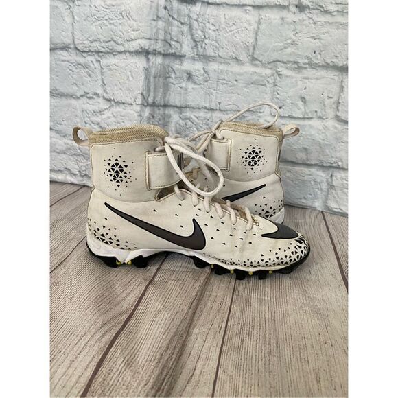 Nike fastflex boys youth 5 football cleats w/high ankle support white/grey - Picture 2 of 10